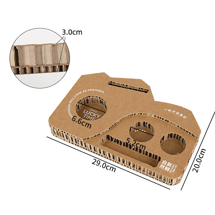 Custom Honeycomb Paper Coffee Drink Tray for Exhibitions & Tastings
