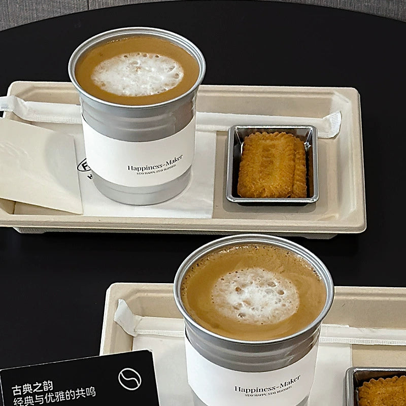 Custom Logo Disposable Aluminum Coffee Cups