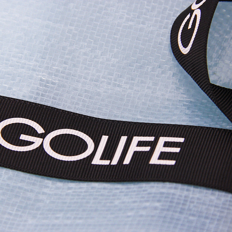 Custom Reusable Translucent PP Woven Grocery Bags Environmentally Friendly Shopping Tote Bag