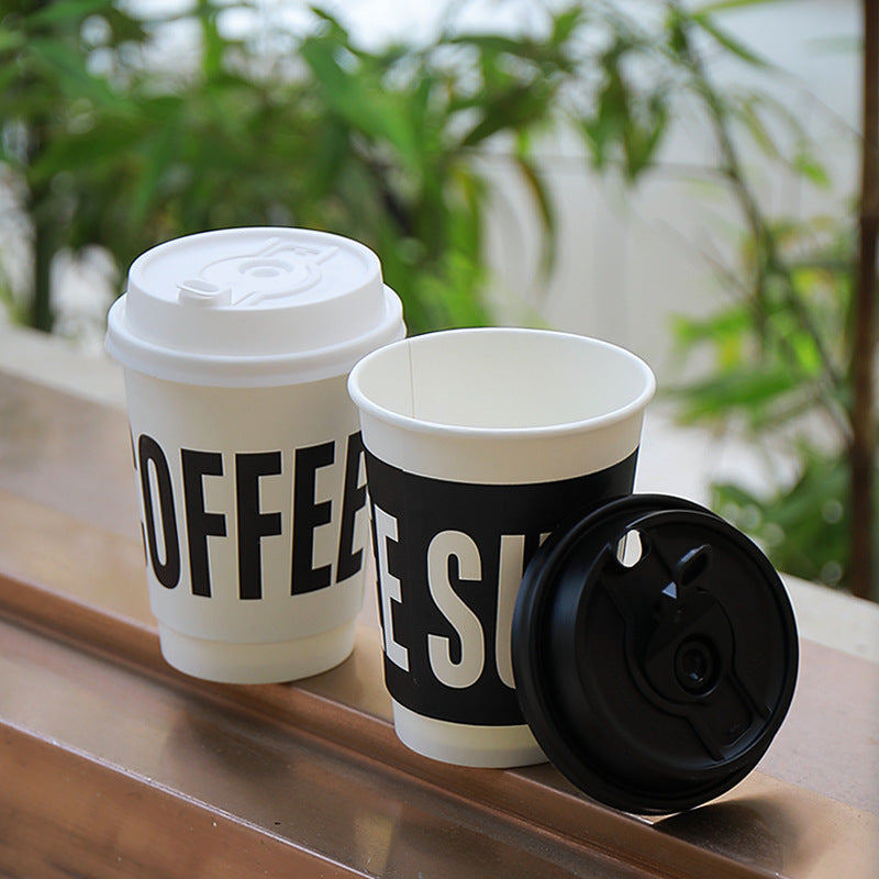 12 oz Hot Beverage Disposable Paper Coffee Cup with Sleeve 500 Packs – stonepack
