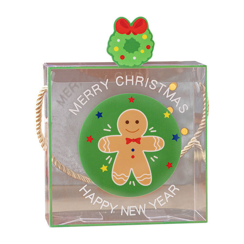 Christmas Gift Box Portable Transparent Plastic Packaging Box 10 packs