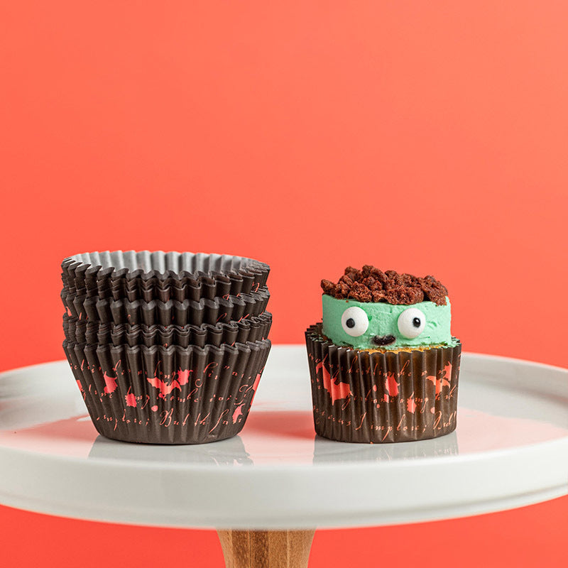 Halloween Baking Cups Food-Grade Greaseproof Paper Cupcake Liners 7x5x3.5cm 125 Pcs