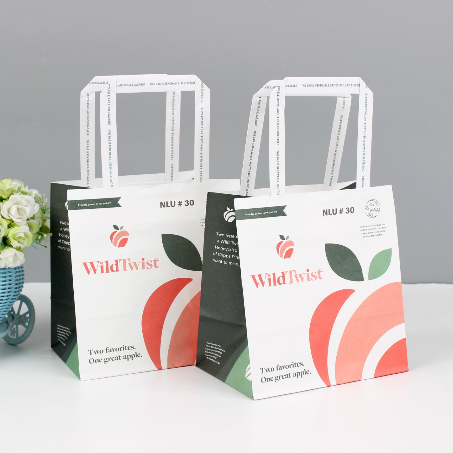 Custom Folded Handle Kraft Paper