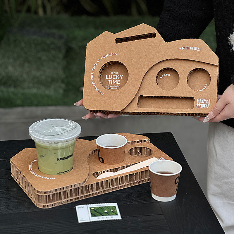 Custom Honeycomb Paper Coffee Drink Tray for Exhibitions & Tastings