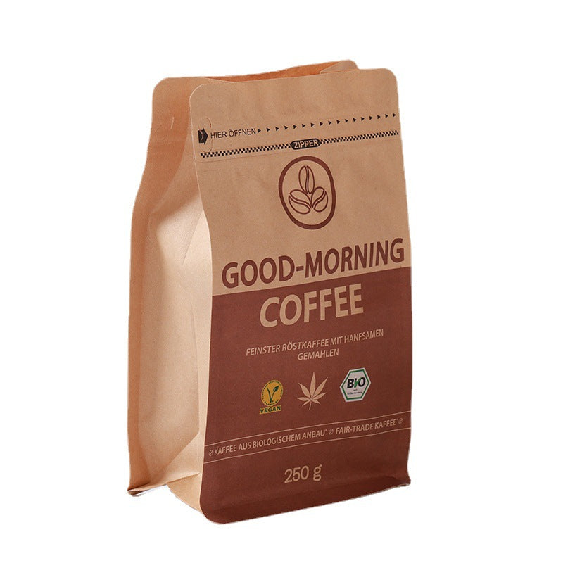 Custom Kraft Paper Flat Bottom Pouch