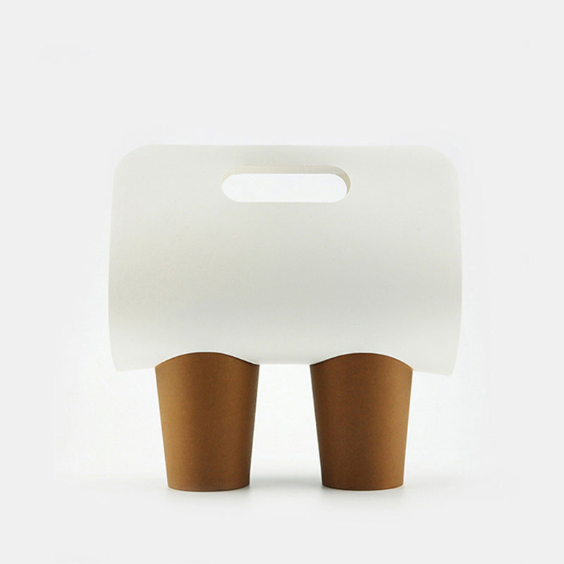 Kraft Paper Coffee to Go Carrier Drink Takeout Holder Disposable Coffee Tray 100 Packs