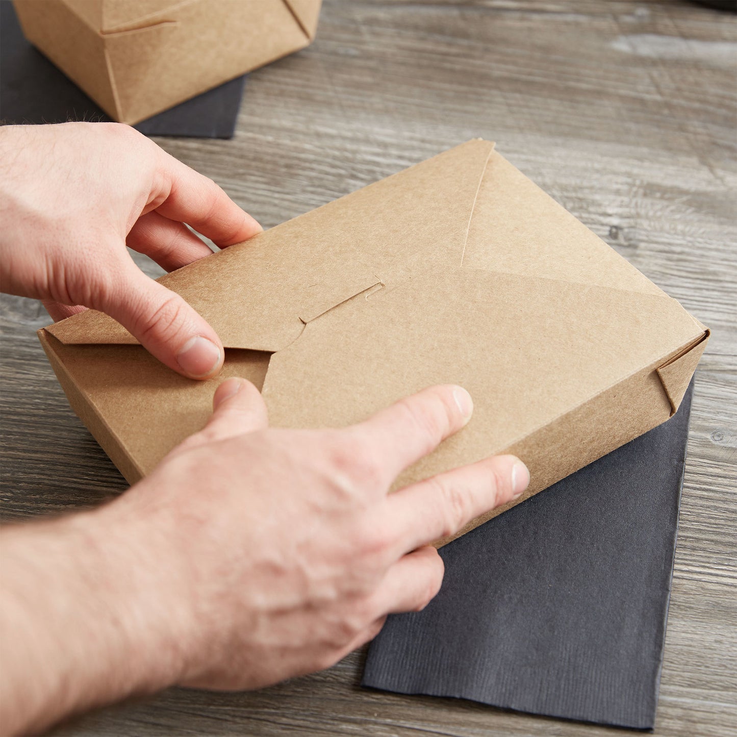 Disposable Kraft Paper Food Container Takeout Box