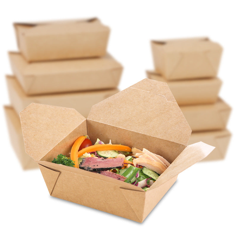 Disposable Kraft Paper Food Container Takeout Box