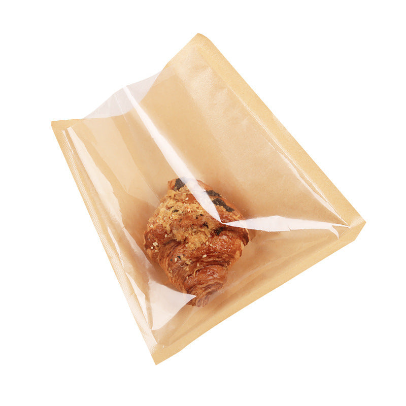 Bakery Bags with Front Window Heat-Sealable Bag for Homemade Bread Cookies and Pastries 100 Packs